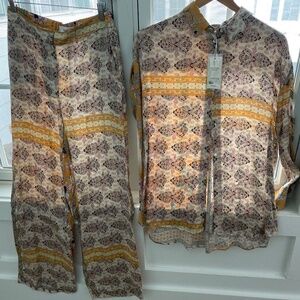 Mango pants and shirt set